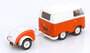 Solido 1:18 Volkswagen T1 Kool Kombi 2023 met aanhanger oranje wit_